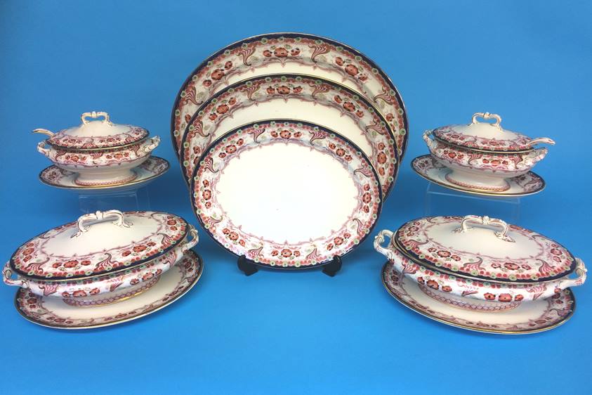 A large Malvern pattern dinner service