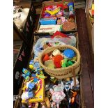 Two trays of toys