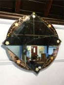 A large two coloured mirror, 87 cm wide
