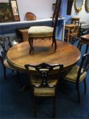 A set of six Edwardian mahogany Salon chairs