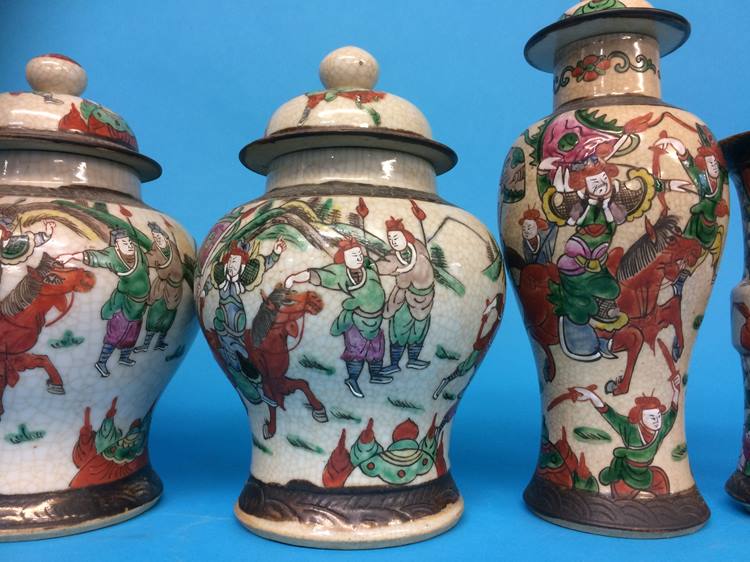 Three pairs of Chinese vases - Image 3 of 8