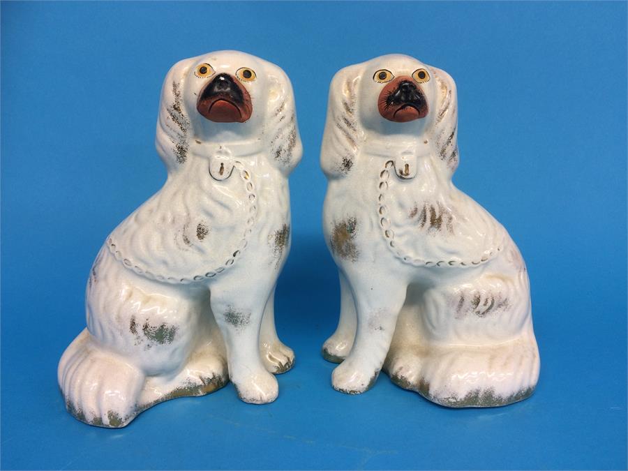 A pair of Staffordshire dogs - Image 2 of 2