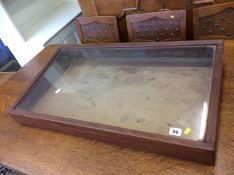 A small mahogany jewellery display cabinet