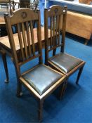 Pair of oak chairs