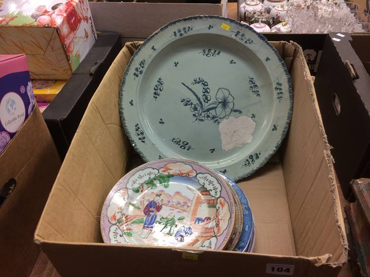Assorted plates, Oriental, Delft etc.