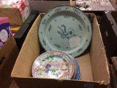 Assorted plates, Oriental, Delft etc.