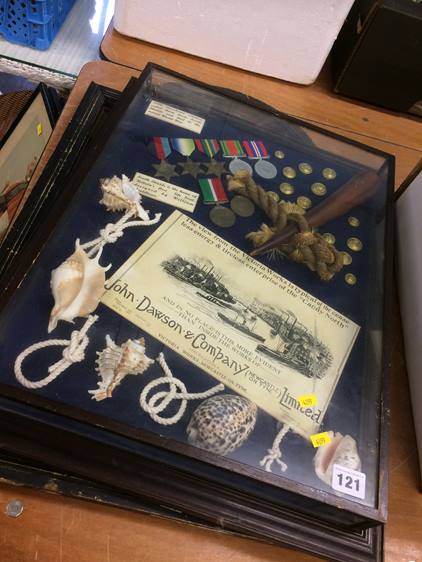 Framed Merchant Seamen's display