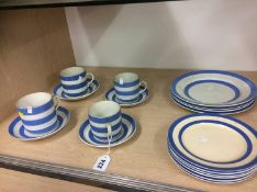 Quantity of T & G Green blue and white china