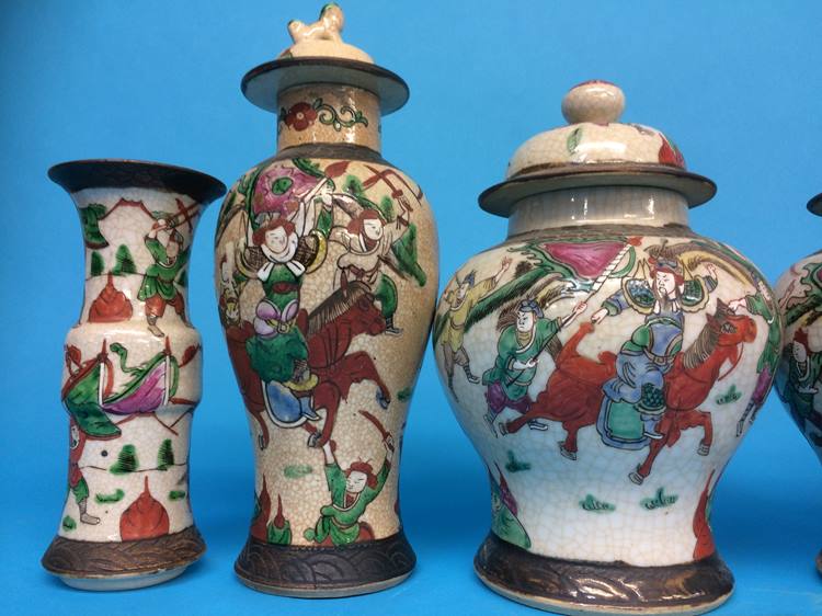 Three pairs of Chinese vases - Image 2 of 8