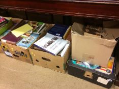 Seven boxes of books