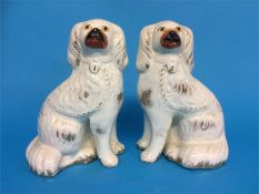 A pair of Staffordshire dogs