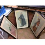 Four framed 'Spy' prints