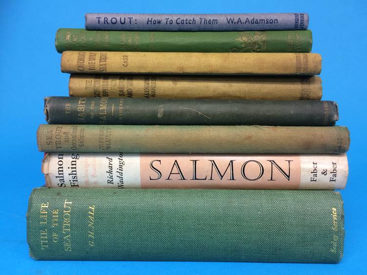 A collection of Salmon and Trout fishing books