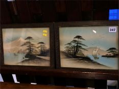 Pair of Oriental watercolours