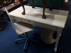 Two drawer desk and chair