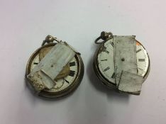 Two silver pocket watches