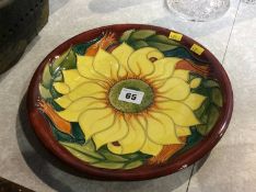 A Moorcroft 'Sunflower' circular dish