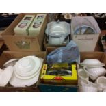 Six boxes of assorted including Minton dinner service