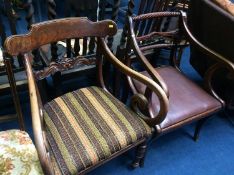 Two 19th century mahogany carver chairs