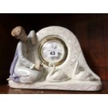 A Lladro swan clock, numbered 5777