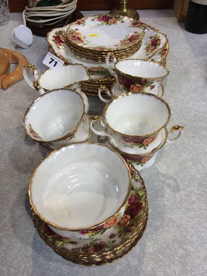 A Royal Albert Old Country Roses tea set