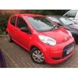 Citroen C1 Hatchback 1.0i, 1st reg November 2010, red, manual, cc 998 (no V5 - please note the fee