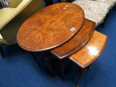 Walnut nest of tables