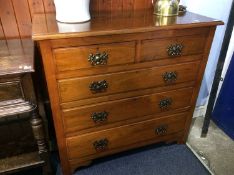 An Edwardian walnut chest of drawers, 107cm wide
