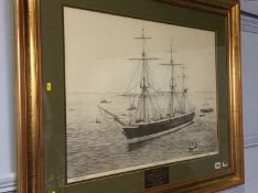 George Colley, Limited edition print 'HMS Warrior', 251/500, signed in pencil