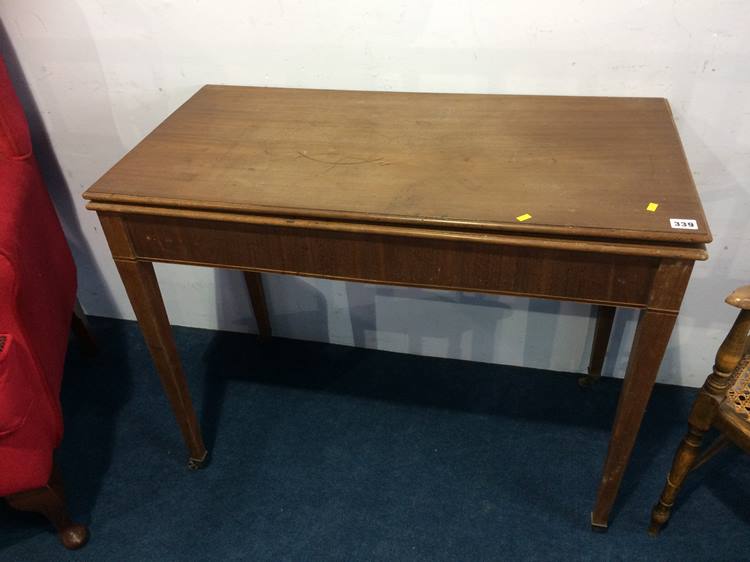 Mahogany fold over tea table