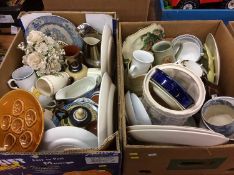 Two boxes of assorted china