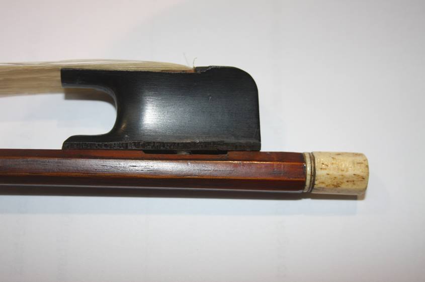 A violin coffin case and a violin bow - Image 3 of 6