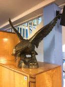 Cast metal eagle