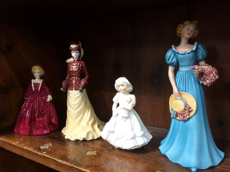 Eight various Doulton, Worcester and Coalport figures - Image 2 of 3