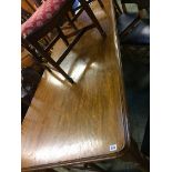 A large oak refectory table, 228cm length, 91cm wide