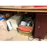 Electric fire, box of assorted etc.