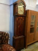 A mahogany long case clock, with painted dial and
