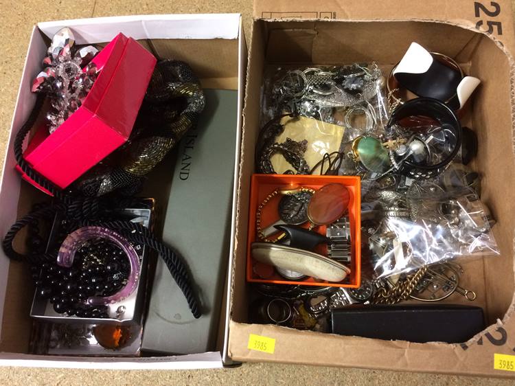 Two boxes of costume jewellery - Image 2 of 2