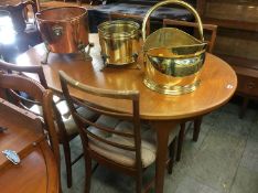 Teak table and four chairs