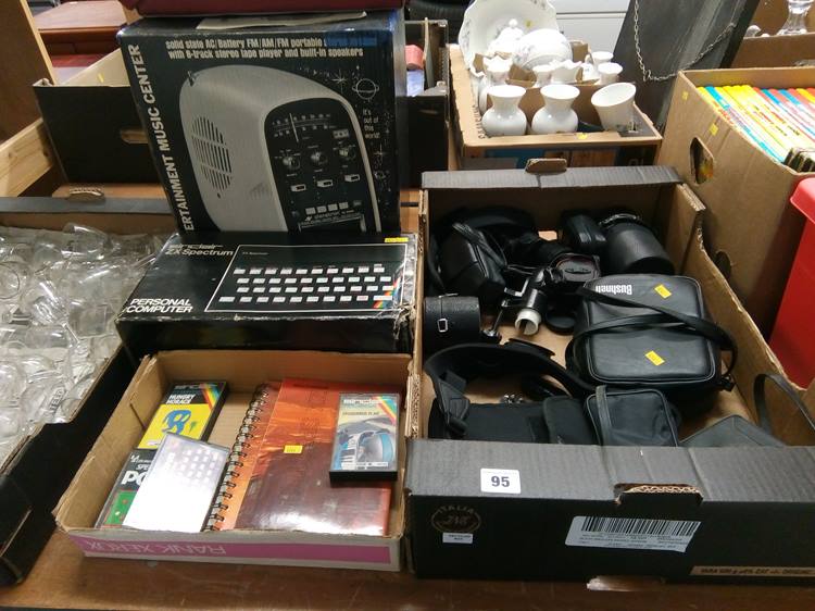 Sinclair Spectrum, binoculars etc.