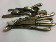 Assorted silver cutlery
