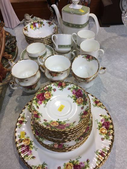 Royal Doulton coffee set and assorted Royal Albert