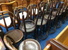 Fourteen Bentwood chairs