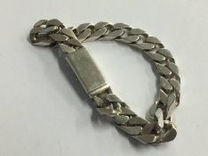 A silver bracelet