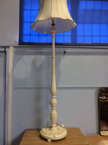 Cream standard lamp