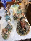 Various Capo Di Monte figures