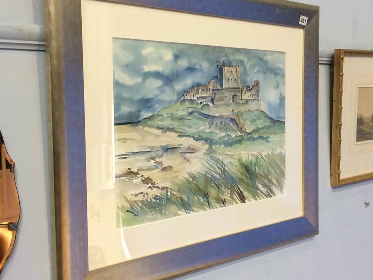 Watercolour landscape with Castle, Kirsty Maxwell