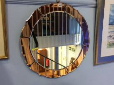 Frameless Art Deco mirror