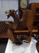 Carved Oriental dragon