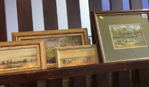 Frank Burke, four oils, signed, (various sizes)